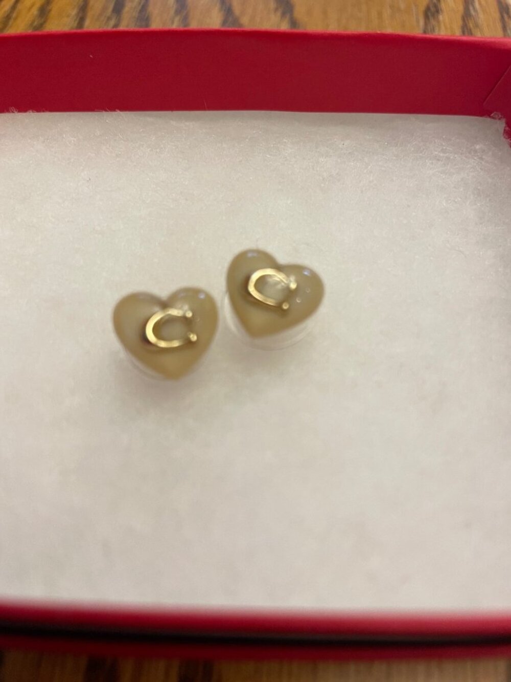 Coach Signature Heart Earrings